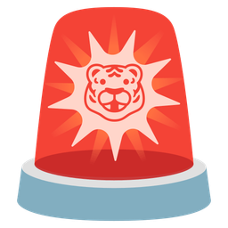 police car light and tiger face