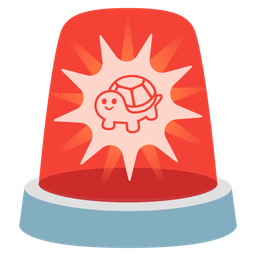 police car light and turtle