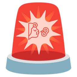 police car light and wind face