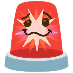 police car light and woozy face