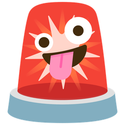 Police car light and Zany face