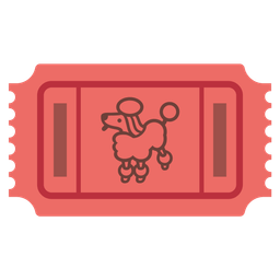 Poodle and Admission tickets