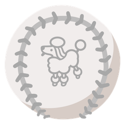 Poodle and Baseball