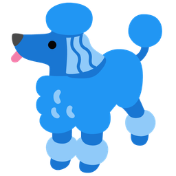 poodle and blue heart