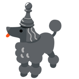 Poodle and Chess pawn