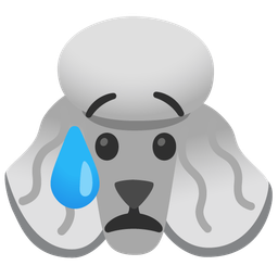 Poodle and Crying face