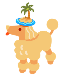 Poodle and Desert island