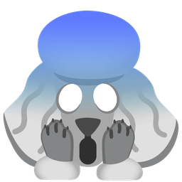 Poodle and Face screaming in fear