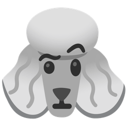 Poodle and Face with raised eyebrow