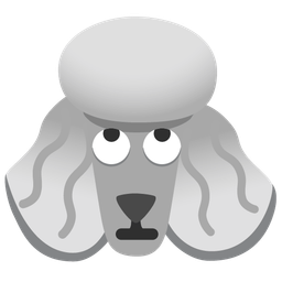 Poodle and Face with rolling eyes