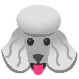Poodle and Face with tongue