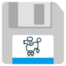 Poodle and Floppy disk