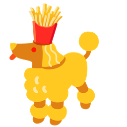 Poodle and French fries