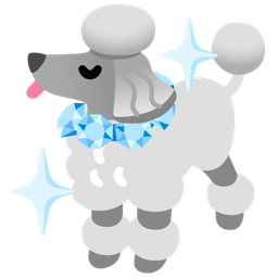 Poodle and Gem stone