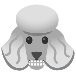 Poodle and Grimacing face