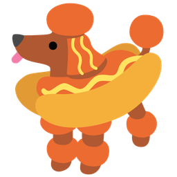 Poodle and Hot dog