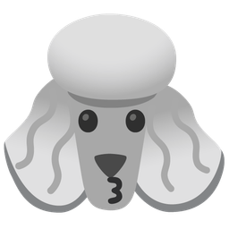 Poodle and Kissing face