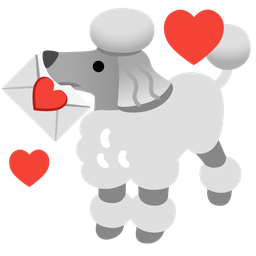 poodle and love letter