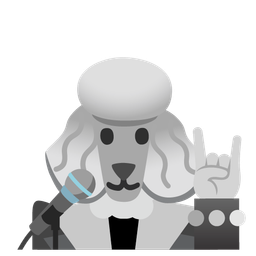 Poodle and Microphone