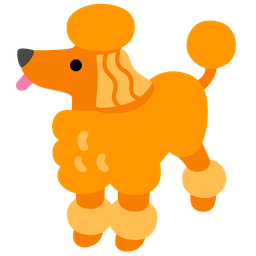 Poodle and Orange heart
