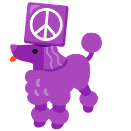Poodle and Peace symbol