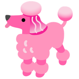 Poodle and Pink heart
