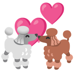 Poodle and Revolving hearts