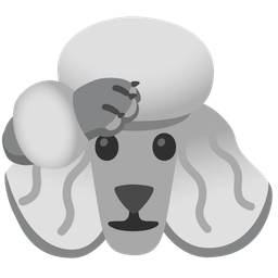 Poodle and Saluting face