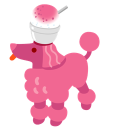 Poodle and Shaved ice