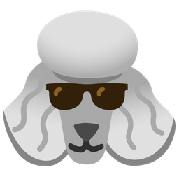 Poodle and Smiling face with sunglasses