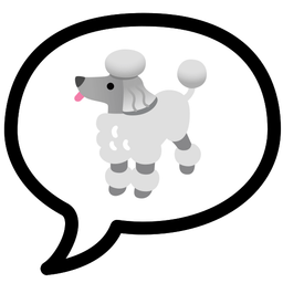 Poodle and Speech balloon
