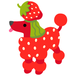 Poodle and Strawberry