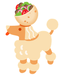 Poodle and Stuffed flatbread