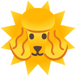 Poodle and Sun with face