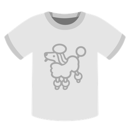 Poodle and T-shirt