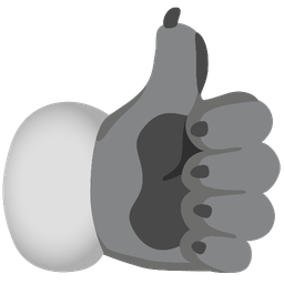 Poodle and Thumbs up