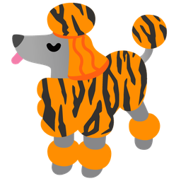 poodle and tiger face