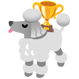 Poodle and Trophy