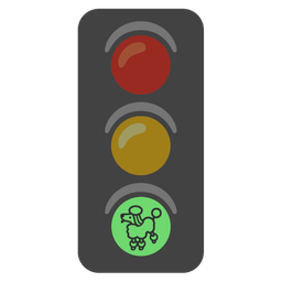 Poodle and Vertical traffic light