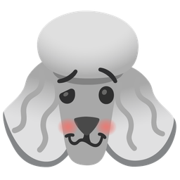 Poodle and Woozy face