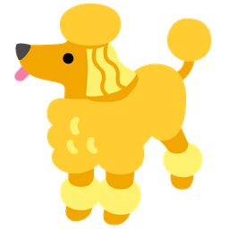 Poodle and Yellow heart