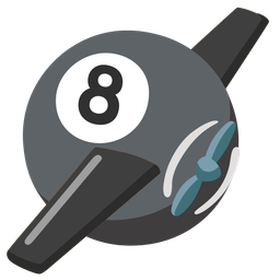 pool 8 ball and airplane