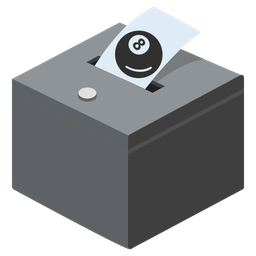 pool 8 ball and ballot box with ballot