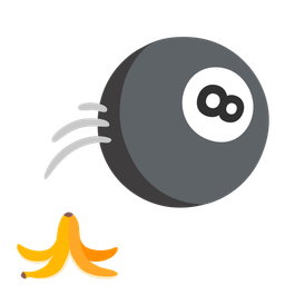 pool 8 ball and banana