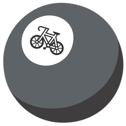 pool 8 ball and bicycle
