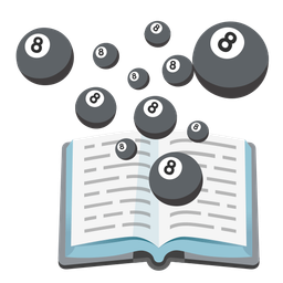 pool 8 ball and books