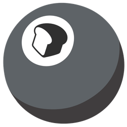 pool 8 ball and bread