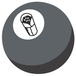 pool 8 ball and burrito