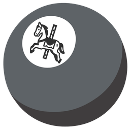 pool 8 ball and carousel horse