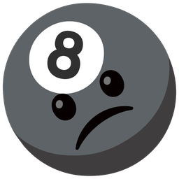 pool 8 ball and confused face